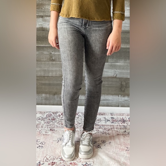 judy blue gray mid rise tummy control top skinny jeans shield pockets JB88862 - Picture 4 of 16